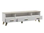 Cama RTV stand LOTTA 180cm Balta + sonoma oak