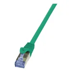 LogiLink PrimeLine Cat.6A S/FTP Patch Laidas, 1 m, žalias