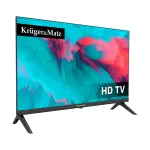 KRUGER & MATZ KM0224-T1 24 inch HD Ready LED televizorius su DVB-T2 H.265/HEVC, 12V automobilio adapteriu, 2x HDMI, USB PVR, vie&scaron;bučio režimu