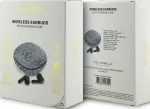 GUESS 4G Classic Metal Logo True Wireless Bluetooth ausinės su ENC ir įkrovimo dėklu, mėlynos