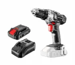 Graphite 58G000-SET1 18V belaidis gręžtuvas-suktuvas su 2x 2,0Ah baterijomis, 35 Nm, be rakto griebtuvu, LED &scaron;viesa, juoda/raudona