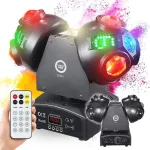 LIGHT4ME SID3 4-in-1 judančios galvos daugiaefektis &scaron;viestuvas su RGBW LED, RGB lazeriu, UV ir stroboskopu