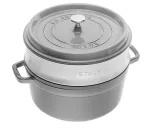 STAUB La Cocotte ketaus apvalus puodas su įdėklu 40508-819-0 - 3,8 l, grafitas