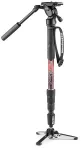 Manfrotto Element MII vaizdo monopadas su 400 Series skysčių galvute, aliuminis (MVMELMIIA4LIVE)