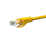 DSIT CAT5e tinklo jungiamasis laidas U/UTP 0,25 m geltonas, 100% varis (DC-57-002)
