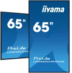 &bdquo;iiyama&ldquo; LH6560UHS-B2AG skaitmeninės reklamos ekranas 163,8 cm (64,5 col.) LED Wi-Fi 500 cd/m&sup2; 4K Ultra HD juodas su Android 11 24/7