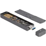 Delock - Speichergeh&auml;use - externes Geh&auml;use f&uuml;r M.2 NVME PCIe SSD oder SATA SSD mit USB 10 Gbps Typ-A-Stecker - M.2 - M.2 NVMe Card / SATA 6Gb/s - USB