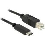 USB laidas DeLOCK 83601 USB 2.0 1m USB C USB B juodas