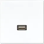 JUNG LS-Series USB 2.0 prijungimo modulis, Alpine White (MALS1122WW)