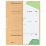 LEITZ dokumentų segtuvas su akutėmis DIN A4, manilos kartonas, &scaron;amio spalvos, oficialusis segimas, 250 g/m&sup2;, 1-2 priekinis vir&scaron;elis (90 mm pločio) su žymėjimo lauku &ndash; 50 vnt. (3741-00-11)