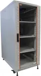 IT-BUDGET 19 inch tinklo spintelė SRK pilnas rinkinys 22U 600x600 mm stiklinės/vientisos durelės 4 ventiliatoriai PDU lentynos i&scaron;ardoma &scaron;viesiai pilka 90ITB19SRK2266GG