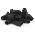 DSIT DANICOM RJ45 kabelio apsauginis gaubtelis juodas didelis - 10 vnt. (DC-RJ45-BOOT-L-BLACK-10PCE)