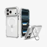 SPIGEN Ultra Hybrid Optik S MagSafe dėklas iPhone 17 Pro Max / 18 Pro Max - skaidrus/sidabrinis