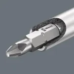 Wera 05073406001 nerūdijančio plieno atsuktuvų antgalių rinkinys, 7 dalių, Phillips PH1/PH2, Pozidriv PZ1/PZ2, ply&scaron;inis 1,0x5,5, Hex-Plus 4/5 mm, 1/4 colio &scaron;e&scaron;iabriaunis kotas, 25 mm ilgio