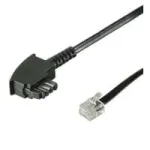 Wentronic Goobay TAE-F sujungimo kabelis Universal Pin-Out, juodas, 10 m - TAE-F ki&scaron;tukas į RJ11/RJ14 ki&scaron;tuką (6P4C) 68537