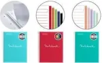 MIQUELRIUS Collegeblock EMOTIONS sąsiuvinis, DIN A4, turkio spalvos, languotas, 120 lapų, 90 gsm baltas popierius, spiralinis įri&scaron;imas, 4 skylių perforacija, mikroperforuotas, 1 vnt. (MR46073)