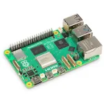 Vienos plok&scaron;tės kompiuteris Raspberry Pi 5 kūrimo plok&scaron;tė &ndash; 2400 MHz Arm Cortex-A76, iki 16 GB LPDDR4x, MicroSD, USB 3.2, Wi‑Fi 5