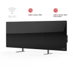 AENO Premium Eco Smart &Scaron;ildytuvas, 700W, Grūdintas stiklas, Infraraudonasis+konvekcinis &scaron;ildymas, Ki&scaron;tukas: Europos (E/F tipas), JUODAS