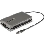 StarTech.com USB-C kelių prievadų adapteris - USB-C į 4K 60Hz HDMI 2.0 - 2 prievadų 10Gbps USB &scaron;akotuvas - 100W maitinimo perdavimas - GbE - SD/MicroSD - USB-C mini dokas - 25 cm kabelis