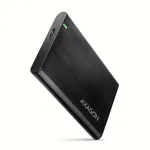 AXAGON EE25-A6M i&scaron;orinis HDD/SSD dėklas &ndash; 2,5 colio SATA, USB 3.2 Gen 1 (5 Gbit/s), Micro-USB B į USB Type-A, aliuminis, juodas