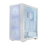 Kompiuterio korpusas LOGIC Dart Pro Midi ARGB baltas &mdash; Midi bok&scaron;tas, ATX, 456&times;200&times;385 mm, max GPU 34 cm, CPU au&scaron;intuvo auk&scaron;tis 155 mm, 3&times;120mm priekyje + 1&times;120mm gale, USB 3.0 x2, USB-C x1