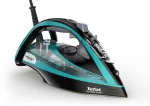 Tefal Ultimate Pure FV9844 sausas ir garinis lygintuvas, Durilium Autoclean padas, 3200 W, juoda, mėlyna