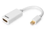 DIGITUS ASSMANN DisplayPort adapterio laidas, mini DP - HDMI A tipas M/F, 15 cm, DP 1.1a suderinamas, CE, baltas