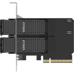 PCIe adapterio kortelė icybox MB312M4P-B &mdash; 2&times; M.2 NVMe į PCIe 4.0 x8 (bifurkacija)