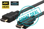 Vivolink Pro PROHDMIHD2-BULK Ultra HDMI kabelis su Ethernet, 10 vnt. pakuotė, HDMI A tipo (standartinė) jungtis, 2 m, juodas