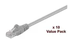 Microconnect V-UTP5005VP Cat5e U/UTP patch kabelis, 0,5 m, pilkas, 10 vnt. pakuotė