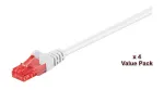 Microconnect V-UTP620WVP Cat6 U/UTP tinklo kabelių rinkinys, 20 m, balti, 4 vnt.