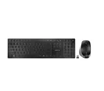 CHERRY DW 9500 SLIM belaidis klaviatūros ir pelės rinkinys RF Wireless + Bluetooth QWERTY anglų juoda, pilka