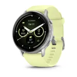 Garmin Venu 4 45 mm 010-03014-02 i&scaron;manusis laikrodis, sidabrinės spalvos su citrininiu silikono dirželiu