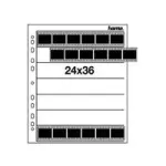 Hama negatyvų dėklai, matinis pergaminas, 24 x 36 mm, 100 lapų, 260 x 310 mm (00002251)