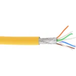 InLine Patch Laidas S/FTP PiMF Cat.6A halogen-free 500MHz geltonas 100m