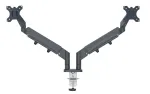 Dvigubas monitoriaus laikiklis Leitz Ergo Space Saving, 9 kg, 43,2 cm (17 col.), 81,3 cm (32 col.), 75 x 100 mm, auk&scaron;čio reguliavimas, pilka