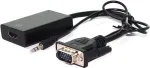 VALUE HDMI adapteris &ndash; HDMI / VGA / Audio &ndash; HDMI (mot.) į HD-15, stereo mini lizdą (ki&scaron;t.) &ndash; 15 cm &ndash; Juoda (12.99.3117)