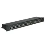 Patch Panel VALUE Cat.5e 24 prievadų STP juodas
