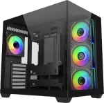 Korpusas PC Cooler Master Elite 681 (E681-KHNN-S00) ATX Midi bok&scaron;tas, juodas, 1&times;3,5 colio + 2&times;2,5 colio, 2&times;USB 3.0, 4&times;120mm ARGB, grūdinto stiklo &scaron;oninis dangtis