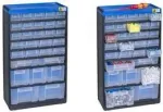 allit VarioPlus Pro 53/60 464650 smulkių dalių laikymo magazinas, mėlynas/juodas