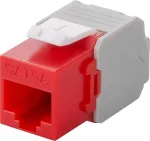 Wentronic Goobay CAT 6a KeyStone RJ45 Ki&scaron;tukas, Neekranuotas, 500MHz, Raudonai-Baltas (90689)