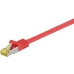 Wentronic Goobay Cat.7 jungiamasis kabelis, S/FTP (PiMF), raudonas, 0,25 m - LSZH halogenų neturintis, varinis, RJ45 ki&scaron;tukas (91571)