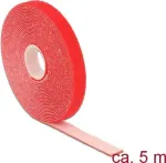 Lipnusis dirželis (velcro) DeLOCK 18719, raudonas, 13 mm &times; 5 m