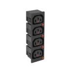 Laidas ACT C13 IEC Lock Net Entree (4x lizdai) - juodas, PA135015BK4