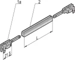 SCHROFF kreipiamasis bėgelis, PC, 280 mm (24568-381)