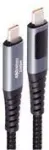 USB C į USB C laidas ShiverPeaks BS14-59035 USB 2.0, 2 m, auksuoti kontaktai, magnetinis ekranavimas, juoda/pilka