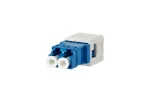 Skaidulinės optikos adapteris METZ CONNECT 1402L00820MI LC/SM mėlynas baltas keraminis