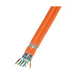 EFB-Elektronik Duplex LANCat.7 neekranuotas kabelis 1000 AWG23 S/FTP, 2x4P FRNC-B, CPR Dca, oranžinis, 100m