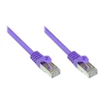 GoodConnections Alcasa RJ45 komutacinis kabelis, Cat5e, UTP, 0.15m, auksuoti kontaktai, violetinis