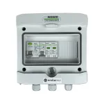 EMITER EM-264N_AC Hermeti&scaron;kas AC skirstytuvas IP65 su apsauga nuo vir&scaron;įtampių Noark 2 tipo, 16A 1 fazė, RCD A tipas 40A/300mA